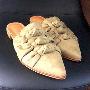 Size 8, genuine leather flats - worn twice